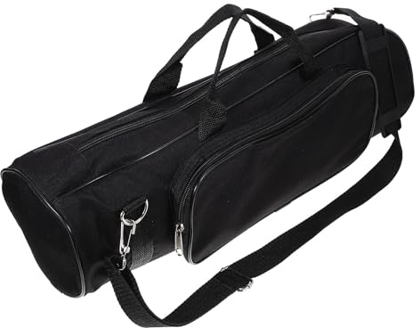 LIFKOME Étui de Trompette Petit Format en Tissu Oxford Noir, Paquet de Transport Portable Résistant à L'usure, Protection Antichoc et Rangement Pratique pour Accessoires de Trompette