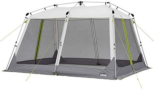 CORE 12'x10' Instant Screen House | Folding and Portable Large Pop Up Canopy Shelter with Included Carry Bag | Perfect for Family Camping, Outdoor, Picnic, Backyards, BBQ, Tailgate, Patio and Party