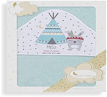 Interbaby Asciugamano con cappuccio per neonato TIPI OSO verde - 560 g