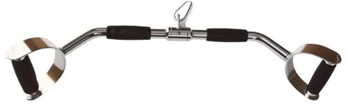 yuhqc LAT Pull Down Bar Press Down Bar Cable Machine Attachment Multi Gym Attachment Solid Steel Tricep V-Bar (28 Inch)