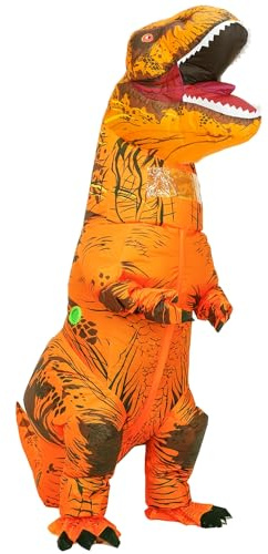 Rafalacy Inflatable Dinosaur Costume Adult Fancy Dinosaur Suit Blow up Trex Full Body Dino Costume For Halloween Cosplay Party