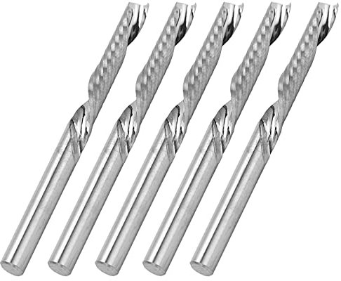 Fresa a candela, resistenza all'abrasione Buona durata Frese a candela Fresa a spirale a scanalatura singola Fresa a spirale 5 pezzi Facile da usare per le parti di riparazione