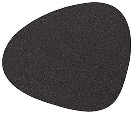 LindDNA Curve Untersetzer aus Recyceltem Leder in der Farbe Flecked-Anthracite, Maße: 13cm x 11cm x 0,2cm, 991398