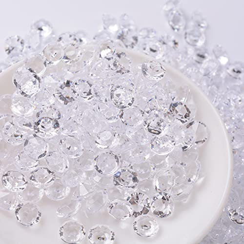 5000 Pieces Scatter Crystals, VEGCOO Wedding Table Decoration Acrylic Crystals, Confetti Diamonds Crystal Rhinestones 3 mm, 4 mm, 6 mm for Vase Filler Wedding Christmas Party Table Decotation