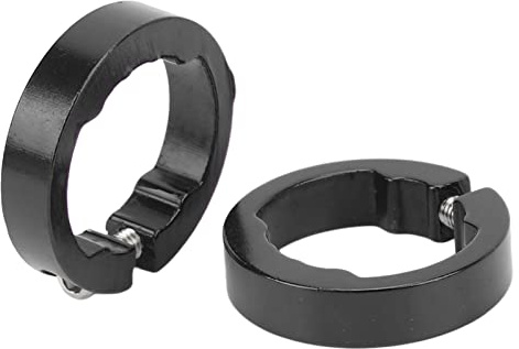 Anillos de Sujeción para Empuñaduras de Bicicleta de 2 Uds, Abrazaderas de Bloqueo de Empuñadura de Bicicleta de Aleación de Aluminio para Manillares de Bicicleta de 22,2mm(Negro)