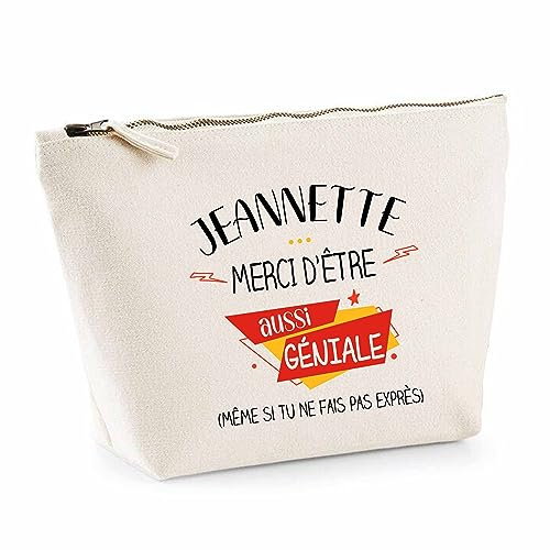 Trousse Jeannette géniale sans Faire exprès | Pochette Toilette Maquillage Idée Sac Cadeau