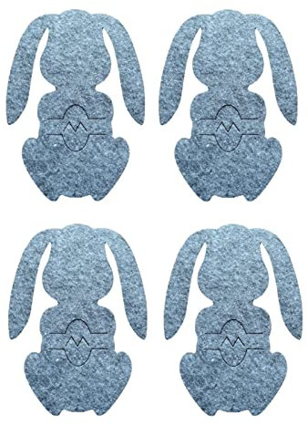 4st Osterhasen Utensilienhalter, Besteckhalter Osterhase Filz, Ostern Besteckhalter, Osterhase Bestecktasche, Häschen Geschirrhalter Besteck Aufbewahrungstasche Für Messergabeln 15X11 Cm / 5,9X4,3