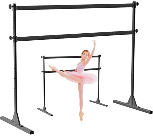 SELEWARE Barra De Ballet Regulable En Altura, Barra De Ballet Independiente, Barra De Danza Robusta, Soporta Movimientos De Barra, Estiramientos Corporales, Dominadas, Antideslizante