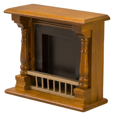 FONGKNOX Mini cheminée de Maison de poupée, échelle 1/12, Meubles de décoration de Maison de poupée, cheminée en Bois, Meubles de Maison de poupée Miniature, décor d'ornement