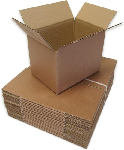 RelianceUK 9x6x6 Small Cardboard Boxes Pack of 50 Single Wall Shipping Boxes 229 X 152 X 152mm | Boxes for Posting, Gift Box | Postal, Moving, Packing Boxes for Mailing Small Parcel Items