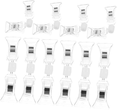Generic 10St Annonsering Double-Head Clip Retail Store Levererar Dubbelsidiga Klipp Skylthållare Stativ Plastklämmor Displayklipp Klippklipp Merchandise Sign Clips