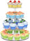 LATERN 4 Tier Cupcake Stand, Round Acrylic Cupcake Tower Clear Tiered Display Stand Reusable Cake Dessert Holder for Wedding Birthday Baby Shower Halloween Party
