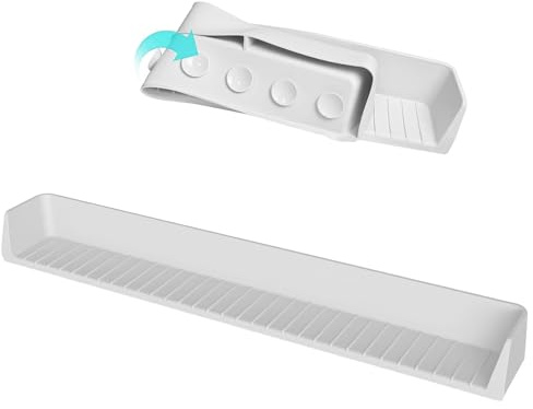 Bathtub Splash Guard for Tub, Bathtub Play Shelf 31.5 Inch Bathtoy Tray Caddy Bath Toys Storage Tub Play Shelf Tray Silicone Bath Caddy Bathtubs