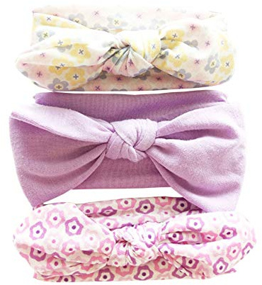 Bllatta Fasce Cerchietti con Fiocco per Capelli Bambine Cotton Capelli Bimba per capelli alla moda Cerchietti e fasce per capelli Fai da Te Regali per Neonate Baby 3Pcs