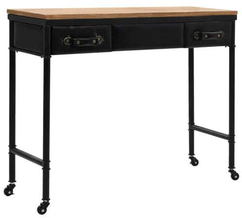 vidaXL Konsolentisch MDF und Tannenholz 100 x 33,5 x 80 cm