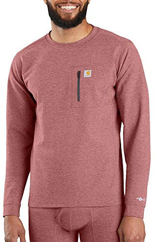 Carhartt Herren Base Force Heavyweight Crew Baselayer, Gebranntes Ziegelheidekraut, XL