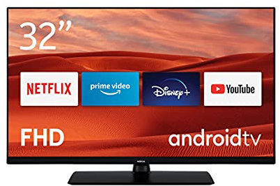 Nokia 32 Pollici (80 cm) Full HD LED Televisore Smart Android TV (WiFi, Dolby Audio, HDR10, Assistente vocale, triplo tuner, DVB-C/S2/T2) - 3200A - 2020