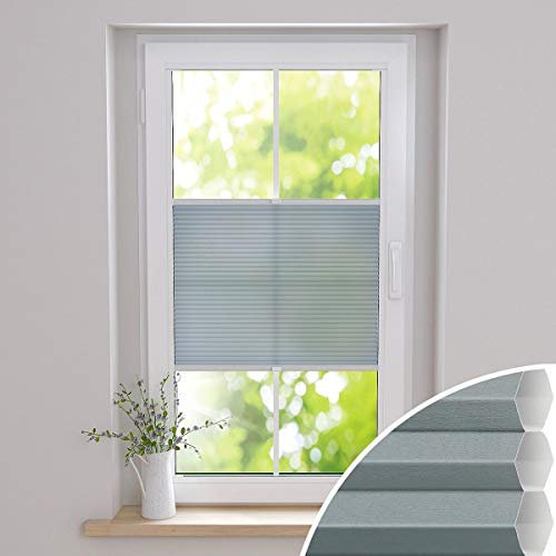 Gardinen21 Duette Wabenplissee nach Maß in der Glasleiste mit Montage | Waben-Plissee mit Bohren im Wunschmaß | Maßgefertigt für Türen & Fenster | Lichtdurchlässig, Sichtschutz und Schallschutz