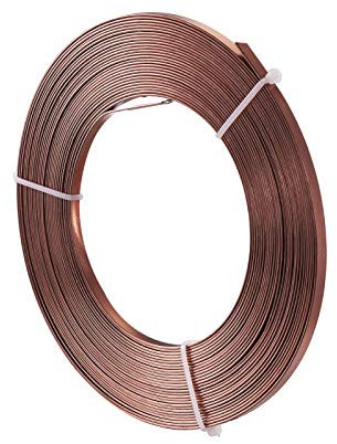 Beadthoven 10 m 5 mm breiter Aluminium-Flachdraht, flexibel, eloxiertes Metall, künstlerischer Streifendraht für DIY Lünette, Modellierung, Armer, Schmuckherstellung, Kamel