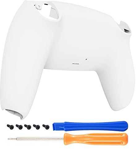 eXtremeRate Back Cover Compatible with PS5 Controller, Case for DualSense 5 Shell Cover for PlayStation 5 Controller (White)