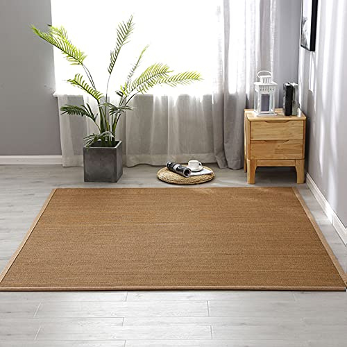 Sh000ad Bambusteppich Bambusmatte,Glatt Teppich-Laufmatte,Natürliche rutschfeste Home-Sommer-Bodenmatte für Büro,Teehaus,Yoga,Wohnzimmer,Schlafzimmer,Anpassbar (120x150cm)