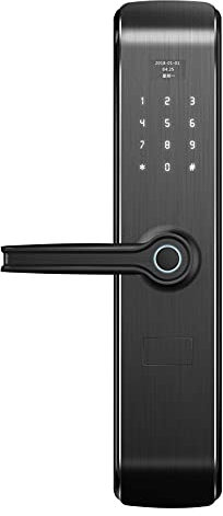 SLRMKK WiFi and Bluetooth Smart Door Lock, Electronic Keyless Entry Door Sash Mortise Lock,RFID Cards +App Remotely and Mechanical Key for Door Lock Security