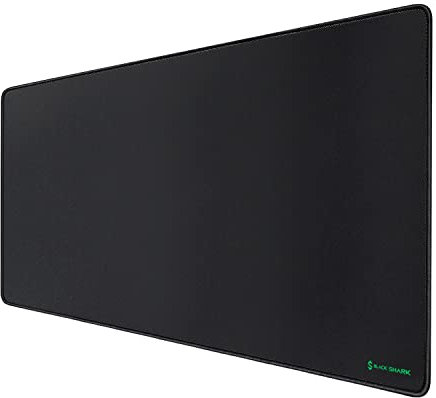 Black Shark Tapis de Souris Gaming XL, 900x400 mm, Surface imperméable, Base en Caoutchouc Anti-dérapante et Bords Cousus, PC Gamer Mouse Pad, Noir, Manta P3
