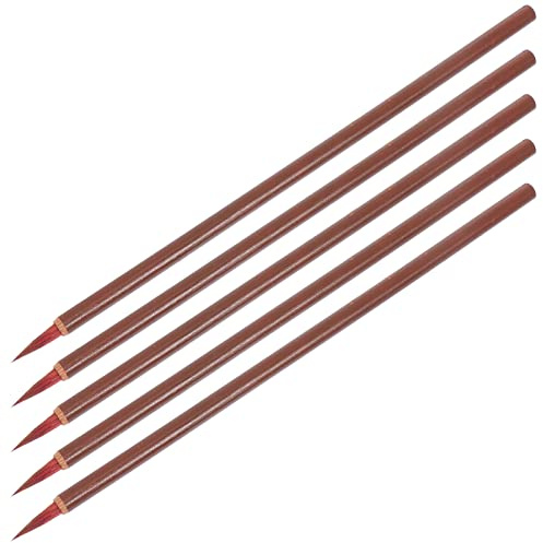 STOBOK 5 Unids Pequeño Guión Regular Cepillo Chino Xiao Kai Chino Caligrafía Cepillo Japonés Sumi- E Dibujo Pintura Pincel para Chino Xiaokai Kanji Escribiendo