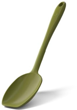 Kochblume Soßenlöffel aus Silikon – BPA-frei & hitzebeständig (Olive)