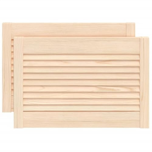 vidaXL Ante a Lamelle 2 pz in Legno Massello di Pino 39,5x59,4 cm