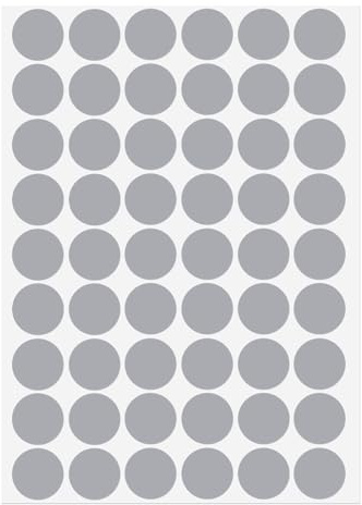 sourcing map 1 Sheet/54Pcs Screw Hole Cover Stickers, 21mm Dia PVC Self Adhesive Covers Caps Dustproof for Wood Furniture Cabinet Shelf Wardrobe, Gray