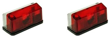 x2 Radex 925 Side Marker Lights, Red/White, Maypole, Bulb, 12v, Red/White
