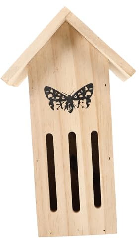 KITANDOVE Schmetterlingsfutterhaus Hölzernes Hängendes Schmetterlingshaus-unterstand Garten-außendekor Insektenhaus Zum Ausruhen Und Fressen