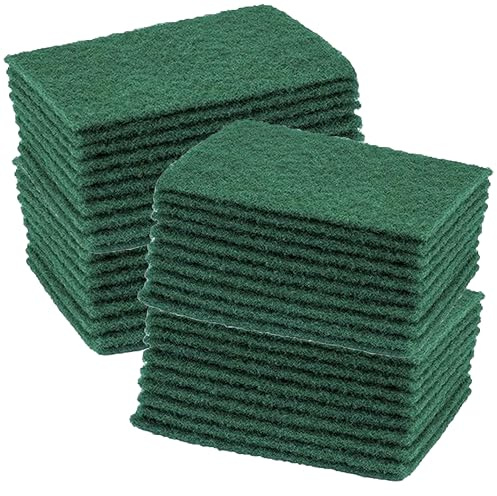 HOMESHOPA Heavy Duty Scourer Pads, 50 Pack Multipurpose Kitchen & Household Cleaning Scrubber Sponge For Effortless Cleaning in Kitchen, Home, Office - Dishes, Pots, Barbeque, Pan and More