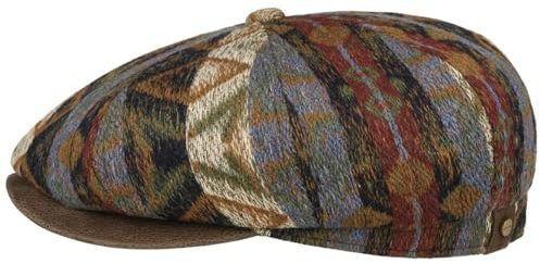 Stetson Hatteras 8-teilige Flatcap Ethnic Jacquard Ballonmütze Unisex bunt XL (60-61 cm)