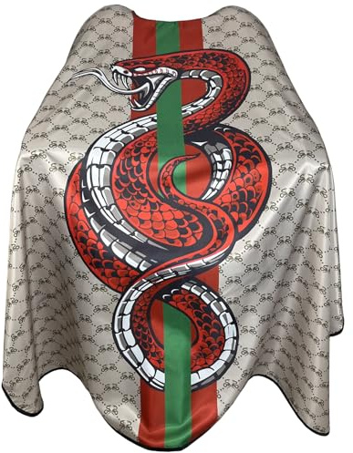 CapeshionPro Barber Capes Hair Cutting Capes Salon Stylist Capes with Snaps Waterproof Professional Large Barber Hairdresser Gown Cape- 63”× 56”(SNAKE)