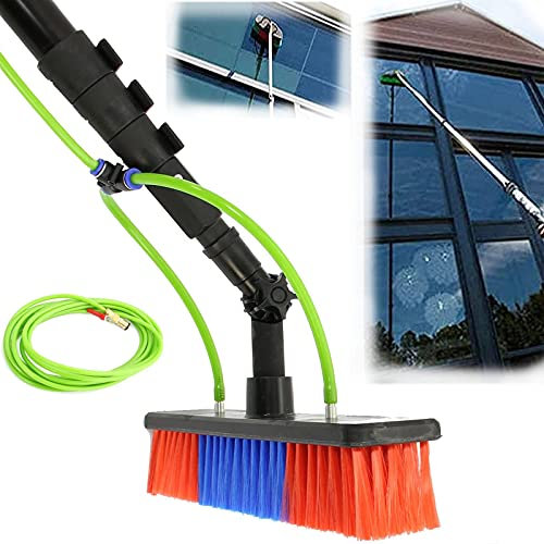 KHLMSRXJ Teleskopstangen-Reinigungsbürste, Fensterreinigungssets, Glasreinigungsbürste, Schlaucheinlassstangen, Werkzeuge zum Reinigen von Photovoltaik- und Sonnenkollektoren (Größe: 8 m),5