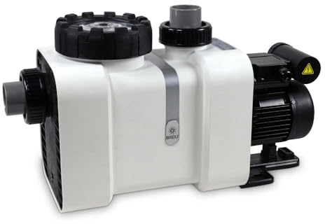 BADU Delta 13 Poolpumpe – Selbstansaugend - 230V - Effizient & Leise mit LED-Klarsichtdeckel für optimale Poolwasserqualität - IP55