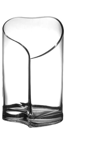 Fischschale Kleines Glas-Goldfisch-Aquarium, Mini-Aquarium for den Schreibtisch, kreatives Herz-Aquarium, 12,5 cm x 22,5 cm Aquarium für