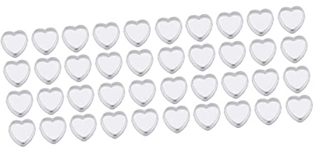 VICASKY Contenitori Cosmetici Formato Portatile con Coperchio 50 Pezzi a Forma di Cuore da 4g in Plastica per Campagna e Viaggio per Campioni di Skincare e Unguenti