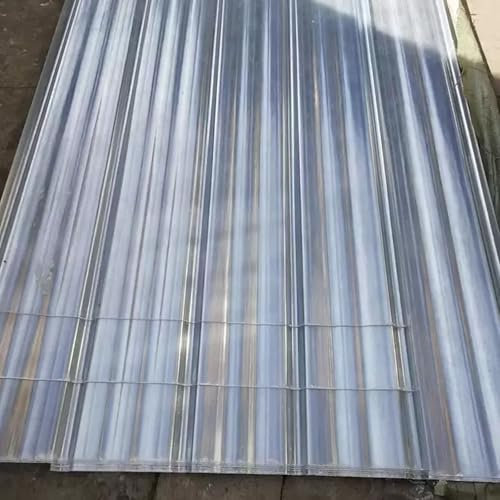 Pannelli Da Tetto Autopulente Silenziosa,1mm Lamiere Ondulate Antipioggia,Lastra Di Copertura in Fibra Di Vetro,Fogli Pretagliati Di Vetroresina Ondulata,Pannelli Tetto (0.9×0.8m/35×31in,1pcs)