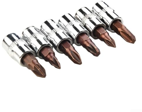 Lot de 2 clés à douille haute performance avec embouts de tournevis cruciformes PH1 PH2 PH3 pour PZ1 pour PZ2 PZ3, acier au chrome vanadium (PZ2)
