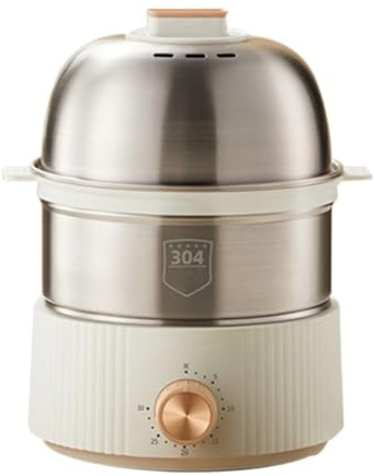 XYUERU Hervidor de Huevos eléctrico, vaporizador automático multicocina, hervidor de Huevos eléctrico de Acero Inoxidable con Apagado automático, vaporizador for natillas.