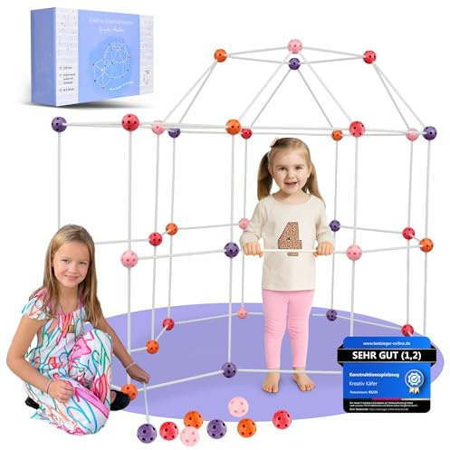 Kreativ Käfer Konstruktionsspielzeug DIY Höhle Bauen Kinder Set BAU Spielzeug Höhlenbauset Creative Fort Decke Bude Steckbaukasten Steckspiel Outdoor Indoor Garten