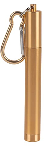 aqxreight Kit de Paille Réutilisable en Acier Inoxydable Rétractable avec Pinceau et pour une Consommation Pratique (Ensemble de quatre pièces + boîte blanche)