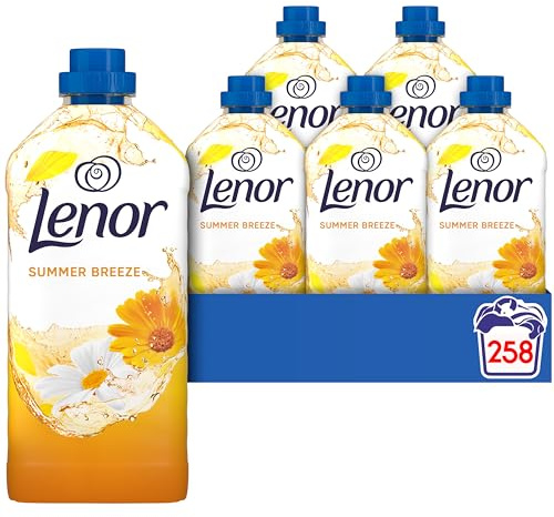 Lenor Fabric Conditioner 258 Washes, Summer Breeze, Provides Long Lasting Freshness, With 24h Odour Defence