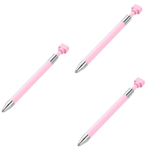 DOITOOL 3 Stück Stift zum Sammeln von Edelsteinen Maniküre Diamant Nagel Punktierung Polieren wachsmalstifte Strass-Picker-Stift Strass-Stift- Aluminiumrohr Rosa