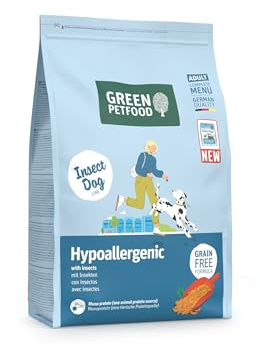 Green Petfood InsectDog Hypoallergen mit Insekten (1 x 3 kg) | Adult | Premium Trockenfutter für ausgewachsene allergische Hunde | getreidefrei | nachhaliges Hundefutter | German Quality | 1er Pack
