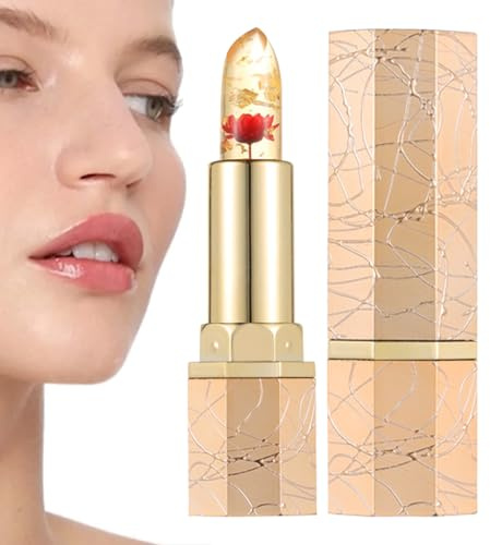 Pintalabios de Color Cambiante,Bálsamo Labial en Gel Hidratante con Flor - Barra De Labios De Nutrición Profunda Hidratante Para Mujeres Y Jóvenes