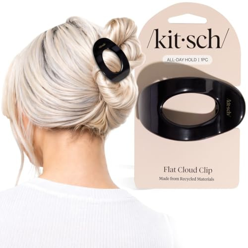 Kitsch Medium Flat Claw Clips for Women - Black